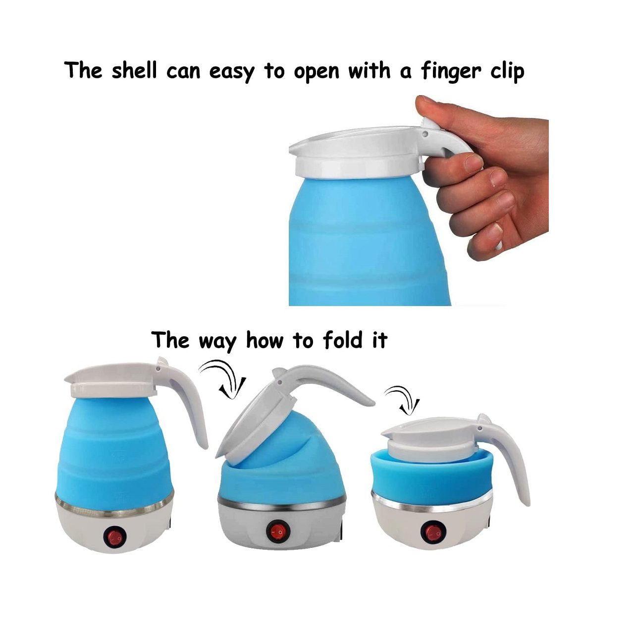 Portable & Foldable Silicon Electric Kettle